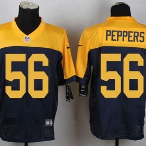 Nike Green Bay Packers #56 Peppers Yellow Blue Elite Jersey