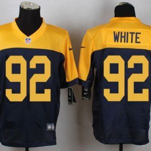 Nike Green Bay Packers Packers #92 White Yellow Blue Elite Jersey