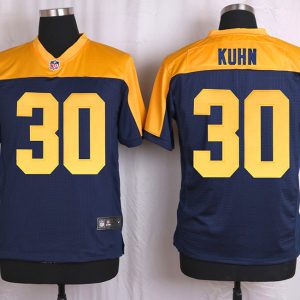 Nike Green Bay Packers Packers #30 Kuhn Yellow Blue Elite Jersey