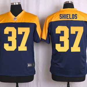 Nike Green Bay Packers Packers #37 Shields Yellow Blue Elite Jersey