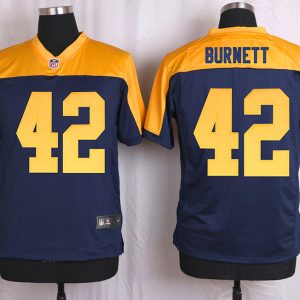 Nike Green Bay Packers Packers #42 Burnett Yellow Blue Elite Jersey
