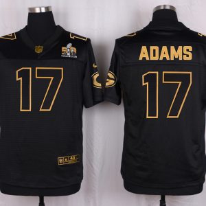 Mens Green Bay Packers Packers #17 Adams Pro Line Black Gold Collection Jersey