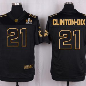 Mens Green Bay Packers Packers #21 Clinton-Dix Pro Line Black Gold Collection Jersey