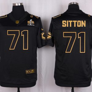 Mens Green Bay Packers Packers #71 Sitton Pro Line Black Gold Collection Jersey