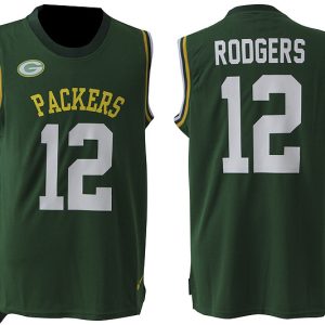 NFL Green Bay Packers Packers #12 Rodgers Green Limited Tank Top Jersey