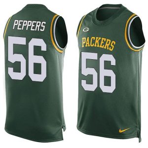 NFL Green Bay Packers Packers #56 Peppers Green Limited Tank Top Jersey