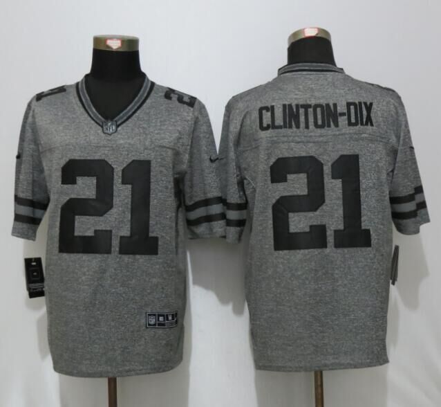New Nike Green Bay Packers Packers 21 Clinton-Dix Gray Mens Stitched Gridiron Gray Limited Jersey
