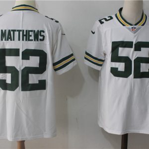 Mens NFL Green Bay Packers #52 Matthews White Vapor Limited Jersey