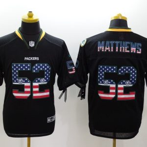 NFL Green Bay Packers Packers #52 Matthews USA Flag Jersey