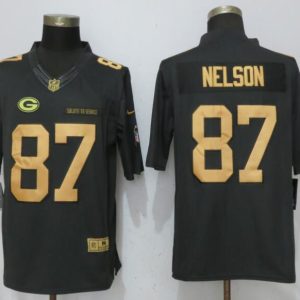 NFL Green Bay Packers Packers #87 Nelson Gold Salute To Service Limited Jersey