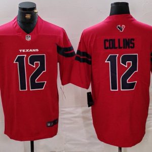 Men's Houston Texans #12 Collins Red 2024 Vapor F.U.S.E. Limited Jersey