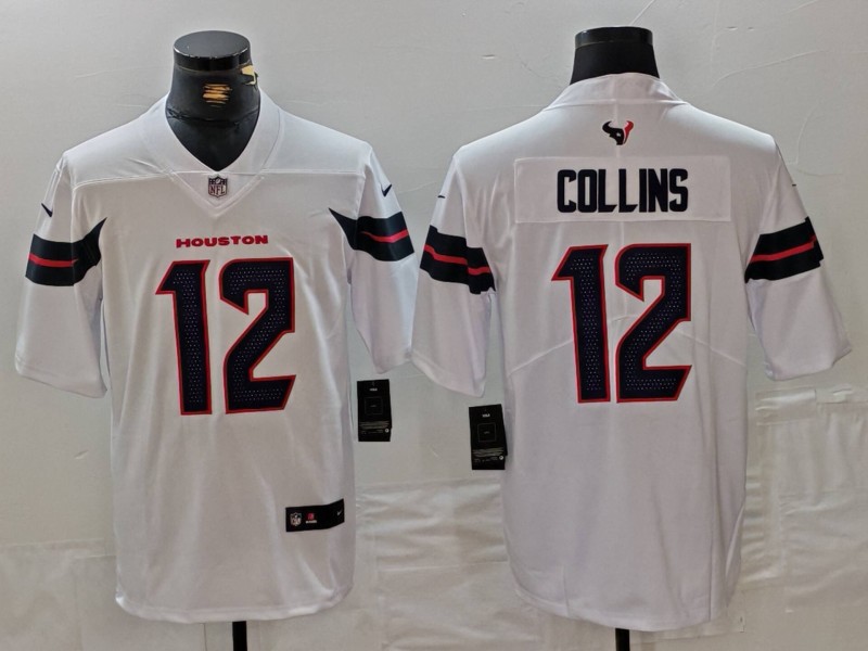 Men's Houston Texans #12 Collins White 2024 Vapor F.U.S.E. Limited Jersey