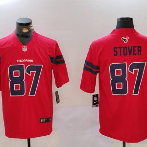 Men's Houston Texans #87 Stover Red Vapor F.U.S.E. Limited Stitched Jersey