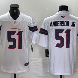 Men's Houston Texans #51 Will Anderson Jr. White Vapor F.U.S.E. Limited Stitched Jersey