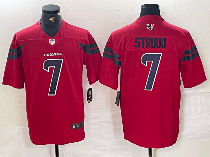 Men's Houston Texans #7 C.J. Stroud Red Vapor F.U.S.E. Limited Stitched Jersey