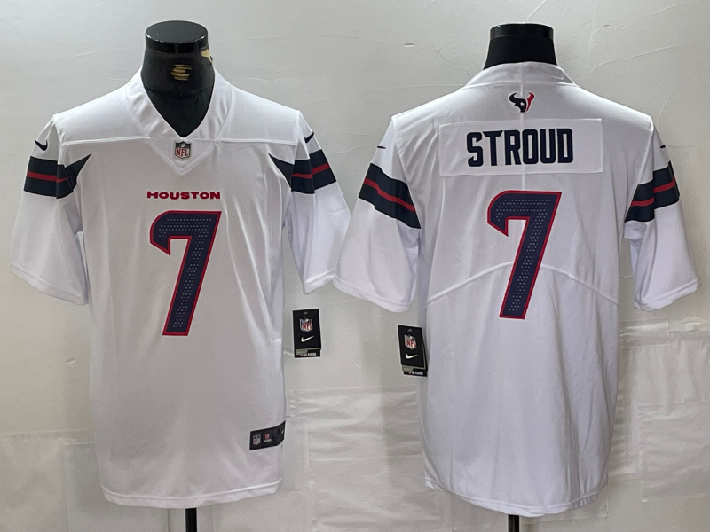 Men's Houston Texans #7 C.J. Stroud White Vapor F.U.S.E. Limited Stitched Jersey