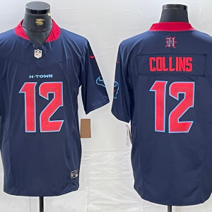 Men's Houston Texans #12 Collins Navy F.U.S.E Alternate F.U.S.E Vapor Jersey