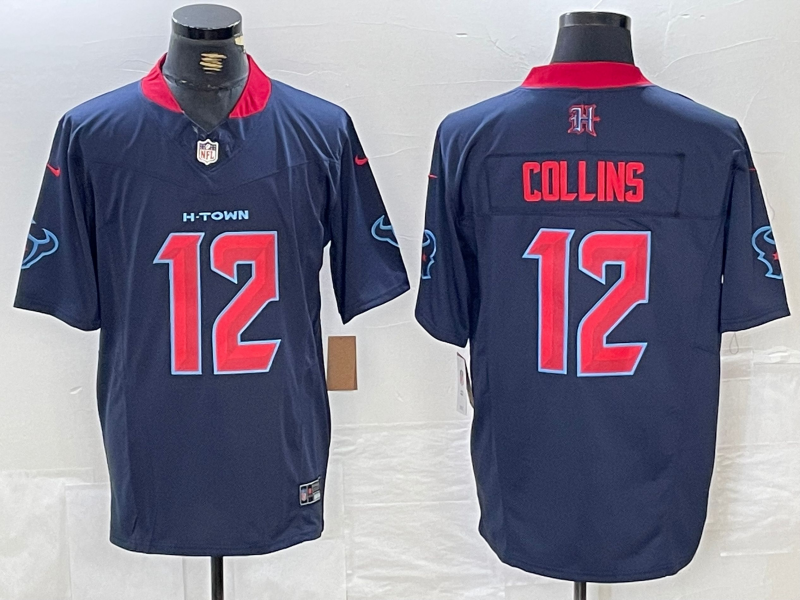 Men's Houston Texans #12 Collins Navy F.U.S.E Alternate F.U.S.E Vapor Jersey