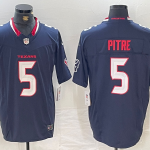 Men's Houston Texans #5 Pitre Navy 2024 Vapor F.U.S.E. Limited Jersey