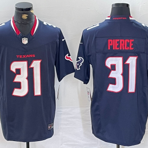 Men's Houston Texans #31 Pierce Navy 2024 Vapor F.U.S.E. Limited Jersey