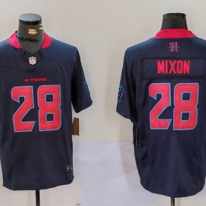 Men's Houston Texans #28 Mixon Navy 2024 2nd Alternate F.U.S.E Vapor Jersey