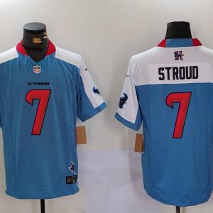 Men's Houston Texans #7 C.J. Stroud Blue 2024 Vapor F.U.S.E. Limited Stitched Jersey