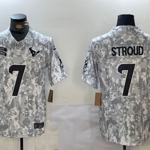 Men's Houston Texans #7 C.J. Stroud Arctic Camo 2024 F.U.S.E. Salute to Service Jersey