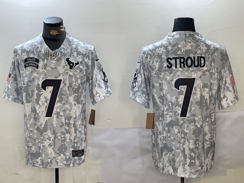 Men's Houston Texans #7 C.J. Stroud Arctic Camo 2024 F.U.S.E. Salute to Service Jersey