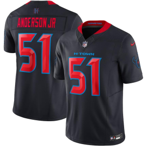 Men's Houston Texans #51 Will Anderson Jr. Navy 2024 2nd Alternate F.U.S.E Vapor Jersey