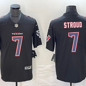 Men's Houston Texans #7 C.J. Stroud Black Fashion Stitched Jersey