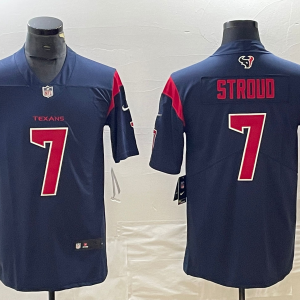 Men's Houston Texans #7 Stroud Blue Color Rush Limited Jersey