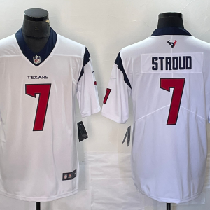 Men's Houston Texans #7 Stroud White Vapor Untouchable Limited Jersey