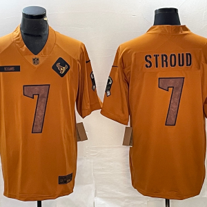 Men's Houston Texans #7 C.J. Stroud 2023 Brown Salute To Service Limited Jersey