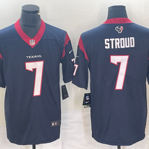 Men's Houston Texans #7 Stroud Blue Vapor Untouchable Limited Jersey