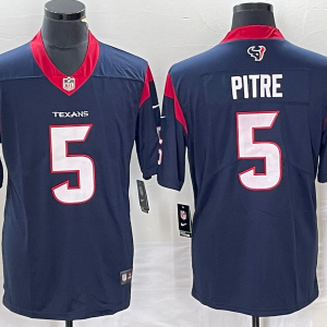 Men's Houston Texans #5 Jalen Pitre Navy Vapor Untouchable Limited Jersey