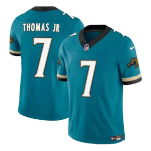 Men's Jacksonville Jaguars #7 Brian Thomas Jr Teal 2025 F.U.S.E.Throwback Vapor Untouchable Limited Jersey