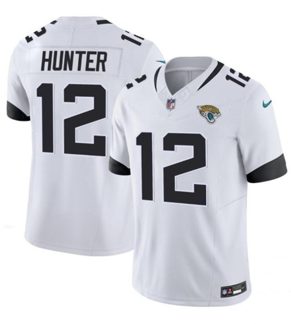 Men's Jacksonville Jaguars #12 Travis Hunter White 2025 Draft F.U.S.E. Vapor Untouchable Limited Jersey