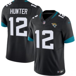 Men's Jacksonville Jaguars #12 Travis Hunter Black 2025 Draft F.U.S.E. Vapor Untouchable Limited Jersey