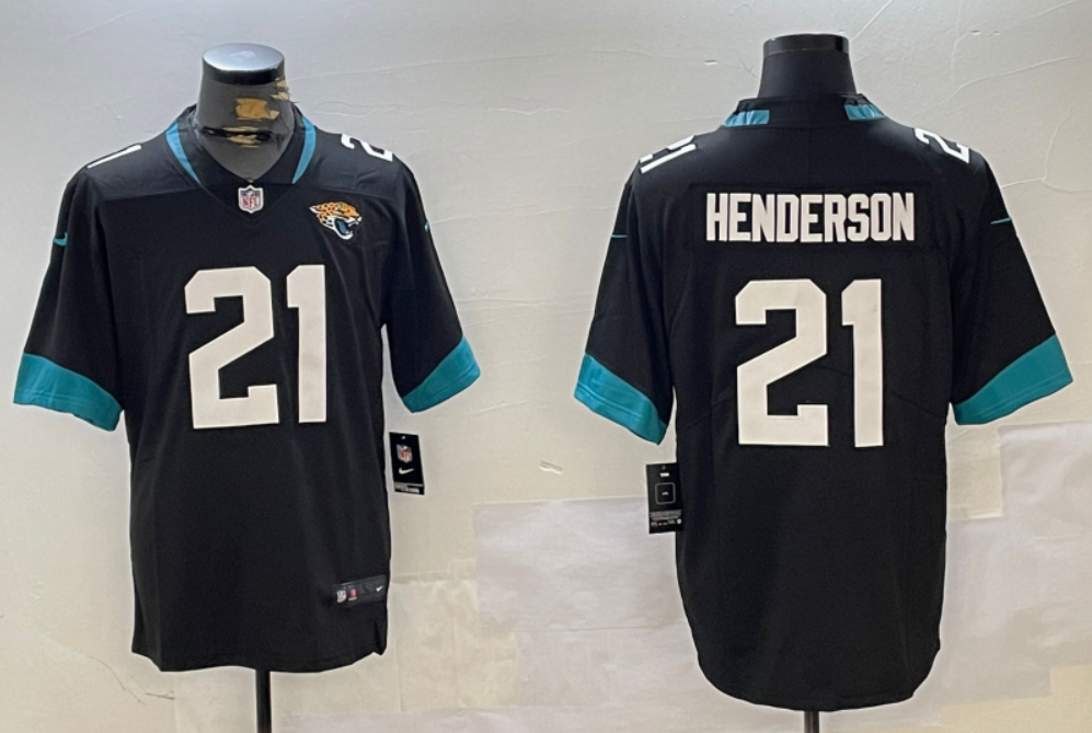 Men's Jacksonville Jaguars #21 C.J. Henderson 2020 Black Vapor Limited Jersey