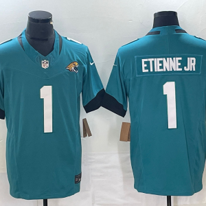 Men's Jacksonville Jaguars #1 Etienne Jr Teal Green 2023 F.U.S.E. Vapor Untouchable Limited Jersey