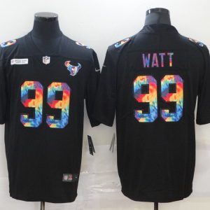 Men's Houston Texans #99 J.J. Watt 2020 Black Crucial Catch Limited Jersey