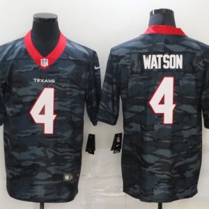 Men's Houston Texans #4 Deshaun Watson 2020 Black Salute To Service Limited Jersey