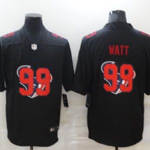 Men's Houston Texans #99 J.J. Watt Black Shadow Logo Limited Jersey