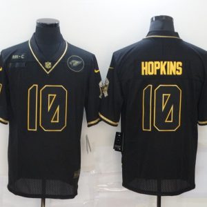 Men's Houston Texans #10 DeAndre Hopkins Black/Gold Salute To Service Limited Jersey