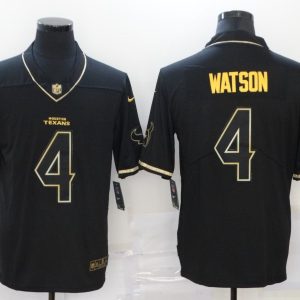 Men's Houston Texans #4 Deshaun Watson Black 2019 Golden Edition Limited Jersey