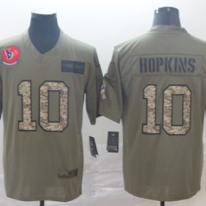 Men's Houston Texans #10 DeAndre Hopkins 2019 Olive/Camo Salute To Service Limited Jersey