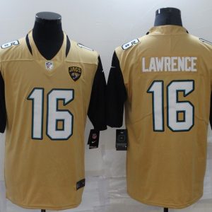Men's Jacksonville Jaguars #16 Trevor Lawrence Yellow Inverted Legend Limtied Jersey