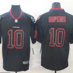 Men's Houston Texans #10 DeAndre Hopkins Lights Out Black Color Rush Limited Jersey