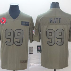 Nike Texans #99 J.J. Watt 2019 Olive Salute To Service Limited Men Jersey