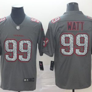 Nike Texans #99 J.J. Watt Gray Static Vapor Untouchable Limited Men Jersey